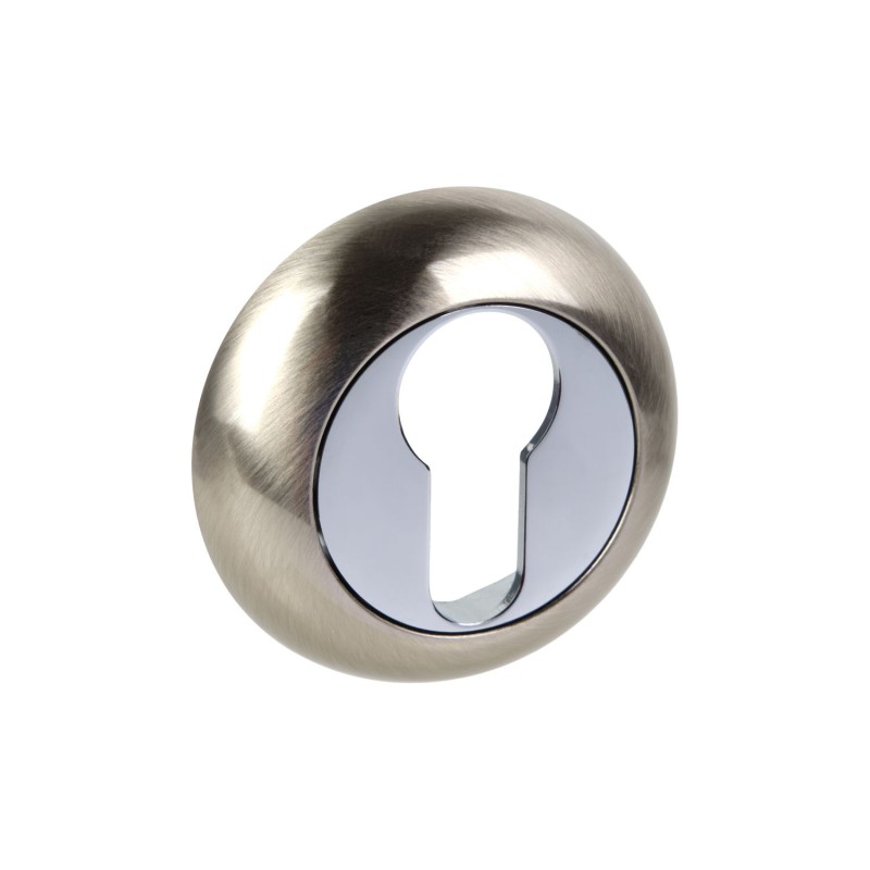 Ключевина под цилиндр DOORLOCK ES02/R/С SN матовый никель, пара