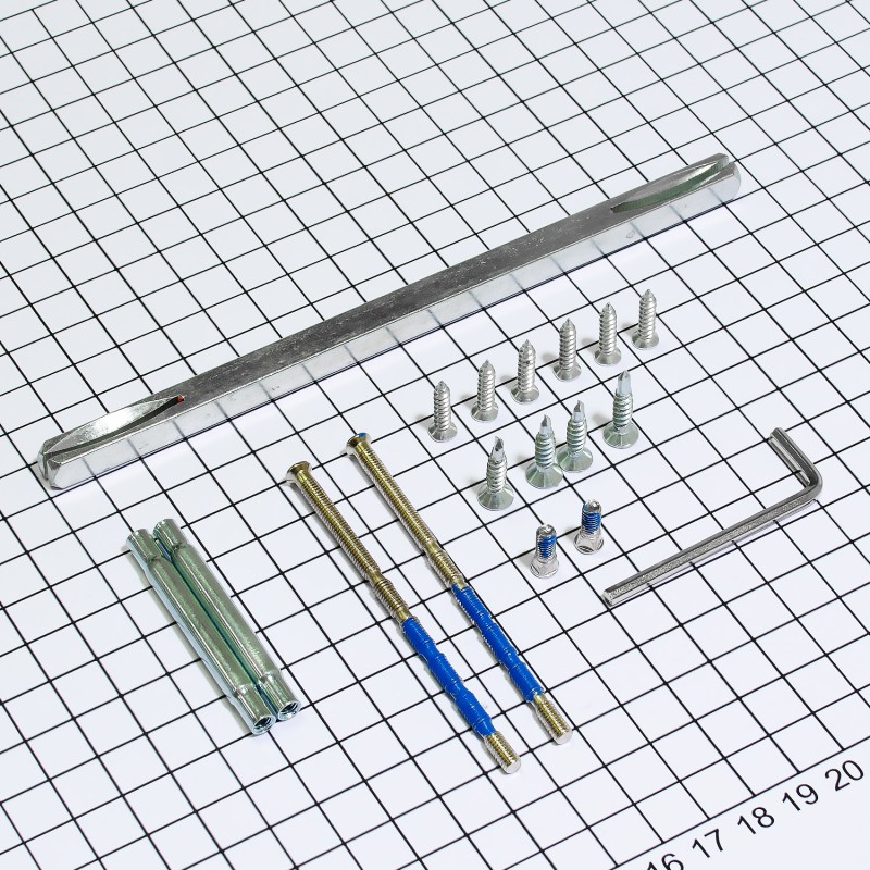 Комплект крепления для ручек на розетках для A=90-115мм, шток 8х160мм