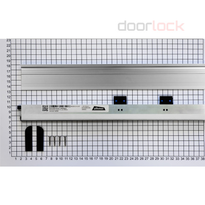 Порог автоматический накладной Athmer M-12 FS silver, silicone L=425мм (серебристый) 