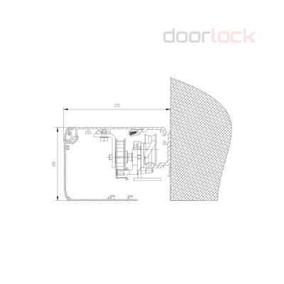 Автоматическая раздвижная одностворчатая дверь GEZE ECdrive для ширины прохода до 1570 мм, с дисплейным программатором, без радаров, без створок