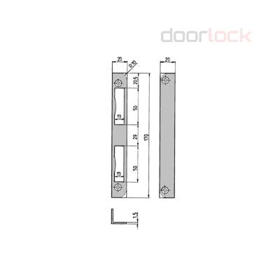 Запорная планка KFV WSS 1-N/48-A