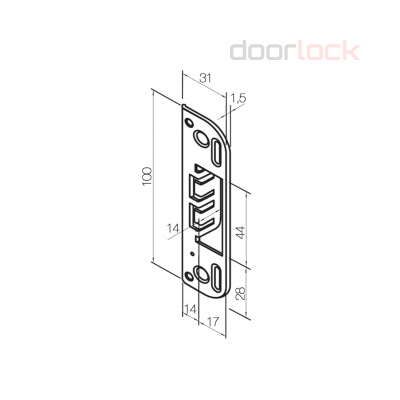Запорная планка DOORLOCK SPL 0045 ST