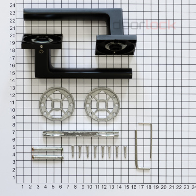Ручка дверная DOORLOCK Bark A45S Slim Black, черная