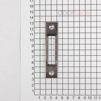 Запорная планка DOORLOCK PL.23.100.S.Ni (матовый никель) для замка PL303, симметричная, без смещения