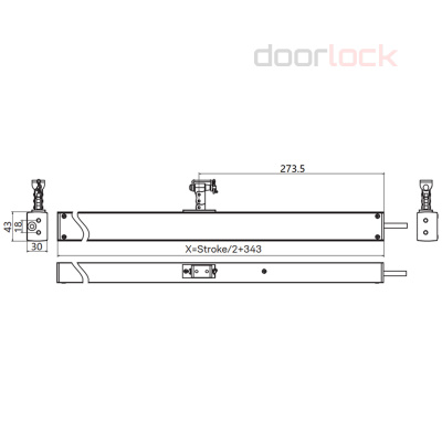 Привод для фрамуг цепной GEZE E800/500 24V, серебристый, ход 500мм