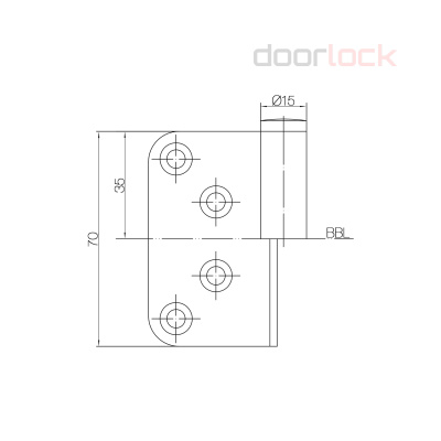 Петля SIMONSWERK VARIANT V 0080 правая,  (часть полотна) никелированная