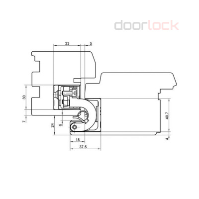 Петля SIMONSWERK Tectus TE 680 F1 (полиэфирное покрытие под матовый хром)