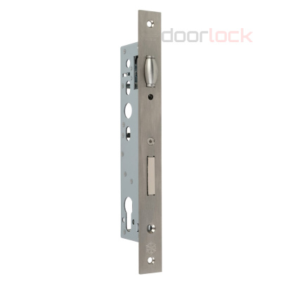 Замок дверной с роликом DL302 30/24/8, цилиндровый, нержавеющая сталь