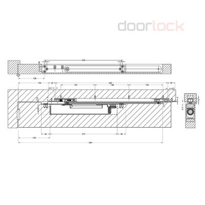 Дверной доводчик DOORLOCK DL705ITS  Серебристый 