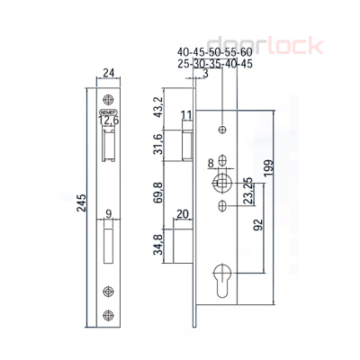 Замок NEMEF 9603/07