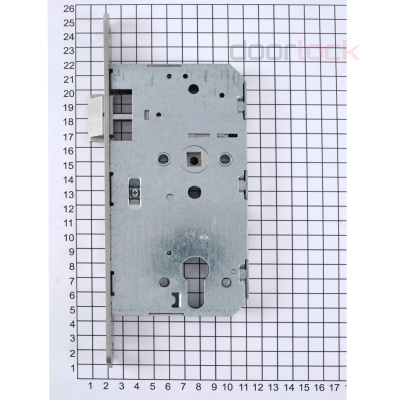 Замок дверной огнестойкий DL 1769/B/65mm/SS/L, антипаник, нержавеющая сталь