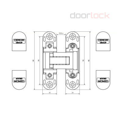 Петля скрытая CEMOM ESTETIC 978 3D-ME