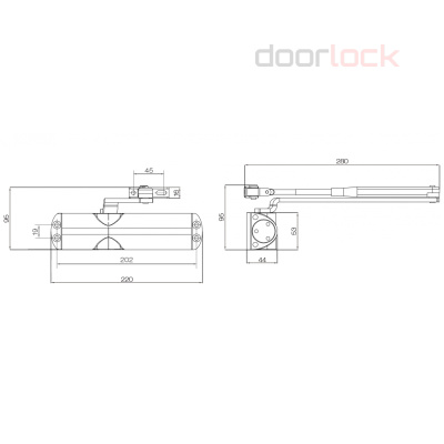 Доводчик ECO SCHULTE TS-10W