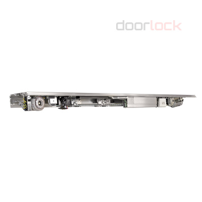 Автоматическая раздвижная одностворчатая дверь GEZE ECdrive для ширины прохода до 1570 мм, с дисплейным программатором, без радаров, без створок