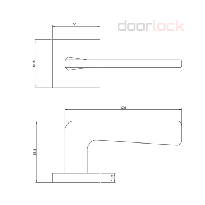 Ручка DOORLOCK  Stern Z17S MBSN матовый никель